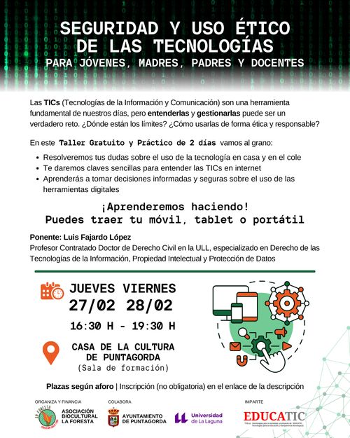 Taller "Seguridad y uso ético de las tecnologías"